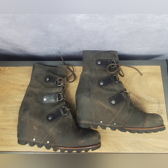 Sorel Joan of Arctic Wedge Mid Boot Boho Woman Size - Picture 5 of 8